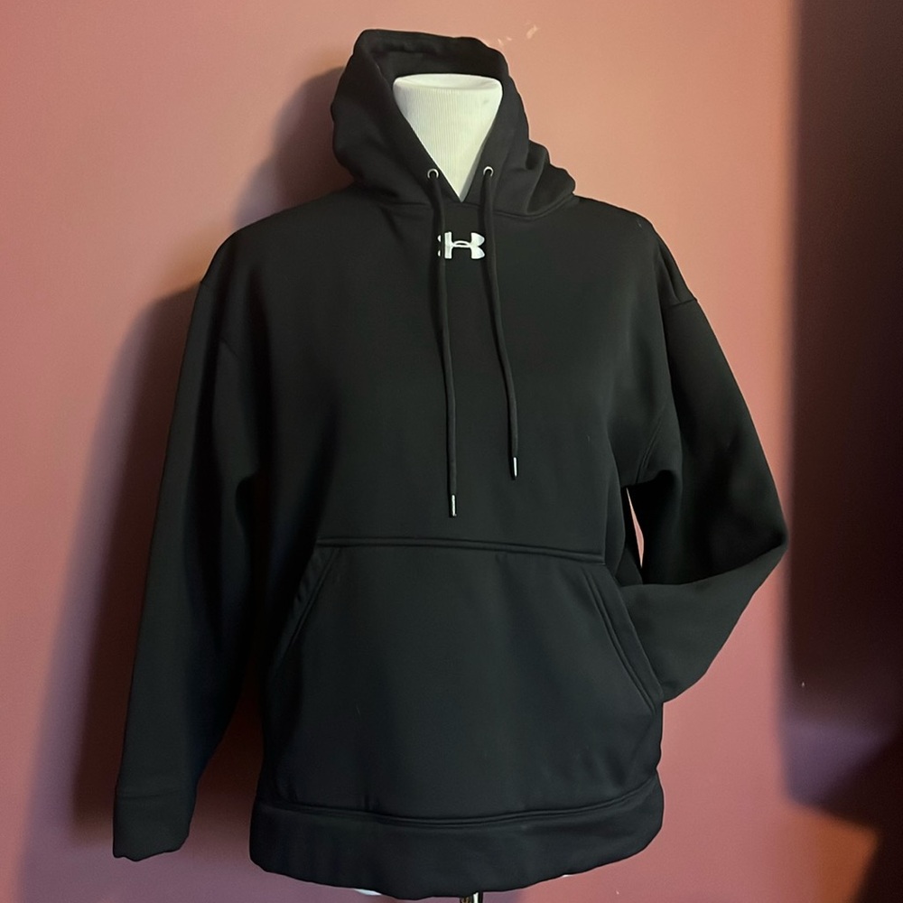 Women’s Under Armour Small Black Loose Fit Hoodie Sweatershirt Long Sleeve